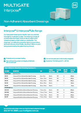 Interpose Non-Adherent Dressings